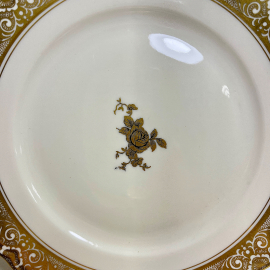 Кофейное трио Konigl pr Tettau Германия 1954-68гг, фарфор айвори, позолота, 130мл. Картинка 7